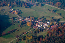 Vue aérienne de Du sud-ouest à le quartier Freiolsheim in Gaggenau dans le département Bade-Wurtemberg, Allemagne