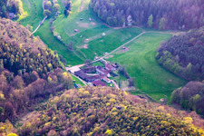 Vue aérienne de Gasthof bio Bärenbrunnerhof à Oberschlettenbach dans le département Rhénanie-Palatinat, Allemagne