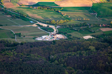 Vue aérienne de Chantier du tunnel Est à Dörrenbach dans le département Rhénanie-Palatinat, Allemagne