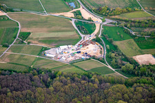 Vue aérienne de Chantier du tunnel Est à Dörrenbach dans le département Rhénanie-Palatinat, Allemagne