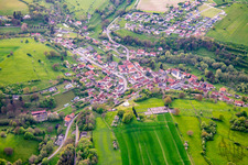 Vue aérienne de Volmunster dans le département Moselle, France