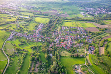 Vue aérienne de Quartier Niedergailbach in Gersheim dans le département Sarre, Allemagne