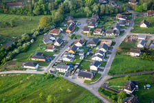 Vue aérienne de Nouvelle zone de développement à Herbitzheim dans le département Bas Rhin, France