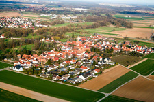 Vue aérienne de Quartier Mühlhofen in Billigheim-Ingenheim dans le département Rhénanie-Palatinat, Allemagne