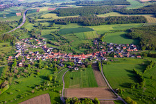 Vue aérienne de Rimsdorf dans le département Bas Rhin, France