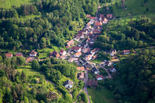 Vue aérienne de Dimbach dans le département Rhénanie-Palatinat, Allemagne