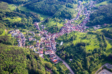 Schwanheim dans le département Rhénanie-Palatinat, Allemagne depuis l'avion