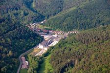 Vue aérienne de CHRIPA Paletten GmbH à le quartier Sarnstall in Annweiler am Trifels dans le département Rhénanie-Palatinat, Allemagne