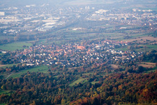 Quartier Oberweier in Ettlingen dans le département Bade-Wurtemberg, Allemagne vue du ciel