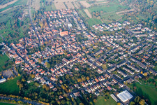 Quartier Ettlingenweier in Ettlingen dans le département Bade-Wurtemberg, Allemagne d'en haut
