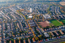 Vue aérienne de Quartier Forchheim in Rheinstetten dans le département Bade-Wurtemberg, Allemagne