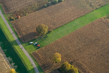 Vue aérienne de Aérodrome modèle à Hagenbach dans le département Rhénanie-Palatinat, Allemagne