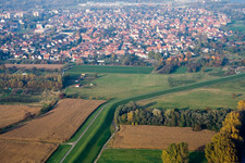 Vue aérienne de Quartier Maximiliansau in Wörth am Rhein dans le département Rhénanie-Palatinat, Allemagne