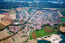 Leimersheim dans le département Rhénanie-Palatinat, Allemagne hors des airs