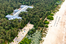 Vue aérienne de Clinique MEDICLIN Dune Forêt à Trassenheide dans le département Mecklembourg-Poméranie occidentale, Allemagne