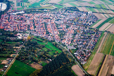 Quartier Graben in Graben-Neudorf dans le département Bade-Wurtemberg, Allemagne d'en haut