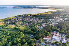 Vue aérienne de Côté eau arrière à Zempin dans le département Mecklembourg-Poméranie occidentale, Allemagne