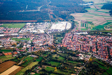 Quartier Graben in Graben-Neudorf dans le département Bade-Wurtemberg, Allemagne hors des airs