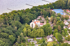 Vue aérienne de Château de la forêt de Parow à Koserow dans le département Mecklembourg-Poméranie occidentale, Allemagne