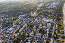 Vue aérienne de Goethestr à le quartier Ahlbeck U in Heringsdorf dans le département Mecklembourg-Poméranie occidentale, Allemagne