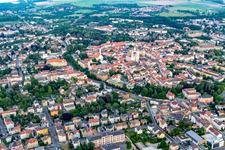 Vue aérienne de Du nord-ouest à Zittau dans le département Saxe, Allemagne