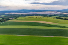 Vue aérienne de Mine de lignite à ciel ouvert polonaise du nord-ouest à le quartier Drausendorf in Zittau dans le département Saxe, Allemagne