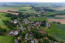 Vue aérienne de Quartier Schönau-Berzdorf in Schönau-Berzdorf auf dem Eigen dans le département Saxe, Allemagne
