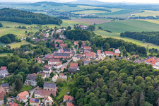 Vue aérienne de Saint Venceslas à le quartier Jauernick-Buschbach in Markersdorf dans le département Saxe, Allemagne