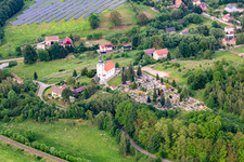 Vue aérienne de Église Saint-Jean-Baptiste "Kościół pw. św. Jana Chrzciciela à Krzewina dans le département Basse-Silésie, Pologne