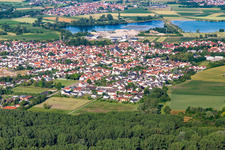 Photographie aérienne de Du nord-est à Leimersheim dans le département Rhénanie-Palatinat, Allemagne