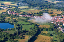 Vue aérienne de Hinterstädtel à Jockgrim dans le département Rhénanie-Palatinat, Allemagne