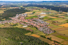 Vue aérienne de Du sud-est à Hatzenbühl dans le département Rhénanie-Palatinat, Allemagne