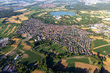 Vue aérienne de Du sud-ouest à Hagenbach dans le département Rhénanie-Palatinat, Allemagne