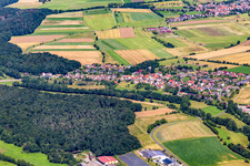 Vue aérienne de Du sud-est à le quartier Schlimpfhof in Oberthulba dans le département Bavière, Allemagne