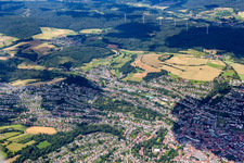 Vue aérienne de Du sud à Bad Hersfeld dans le département Hesse, Allemagne