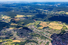 Vue aérienne de Du sud à Bad Hersfeld dans le département Hesse, Allemagne