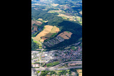 Vue aérienne de Kirchheim dans le département Hesse, Allemagne