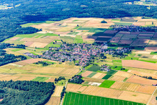 Vue aérienne de Du sud-est à le quartier Rüddingshausen in Rabenau dans le département Hesse, Allemagne