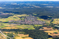 Vue aérienne de Du sud-est à le quartier Wißmar in Wettenberg dans le département Hesse, Allemagne