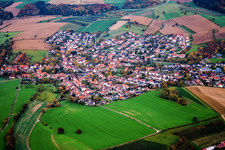 Vue aérienne de Du sud-ouest à le quartier Horrenberg in Dielheim dans le département Bade-Wurtemberg, Allemagne
