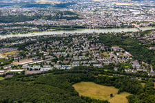 Vue aérienne de Bundeswehr à le quartier Horchheimer Höhe in Koblenz dans le département Rhénanie-Palatinat, Allemagne
