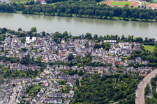 Vue aérienne de Quartier de la rive droite du Rhin à le quartier Horchheim in Koblenz dans le département Rhénanie-Palatinat, Allemagne