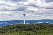 Vue aérienne de Tour de télécommunications Kühkopf à le quartier Karthäuserhofgelände in Koblenz dans le département Rhénanie-Palatinat, Allemagne