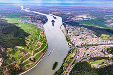 Vue aérienne de Bingen am Rhein dans le département Rhénanie-Palatinat, Allemagne