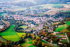 Vue aérienne de Ville du sud à Meckesheim dans le département Bade-Wurtemberg, Allemagne
