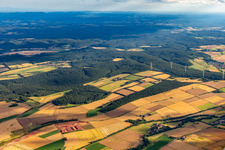 Vue aérienne de Parc éolien à Göllheim dans le département Rhénanie-Palatinat, Allemagne