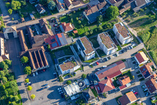 Vue aérienne de Sylvanerstr à le quartier Schweigen in Schweigen-Rechtenbach dans le département Rhénanie-Palatinat, Allemagne