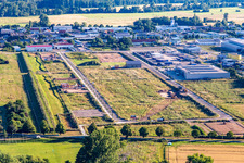 Vue aérienne de Zone d'agrandissement de la zone commerciale Interpark à le quartier Offenbach in Offenbach an der Queich dans le département Rhénanie-Palatinat, Allemagne