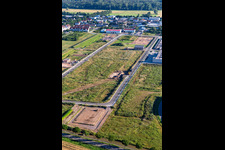 Vue aérienne de Zone d'agrandissement de la zone commerciale Interpark à le quartier Offenbach in Offenbach an der Queich dans le département Rhénanie-Palatinat, Allemagne