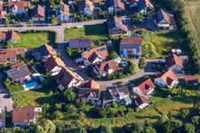 Vue aérienne de En d. Pfarrau à Zeiskam dans le département Rhénanie-Palatinat, Allemagne